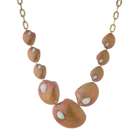 SHELL NECKLACE- CORAL