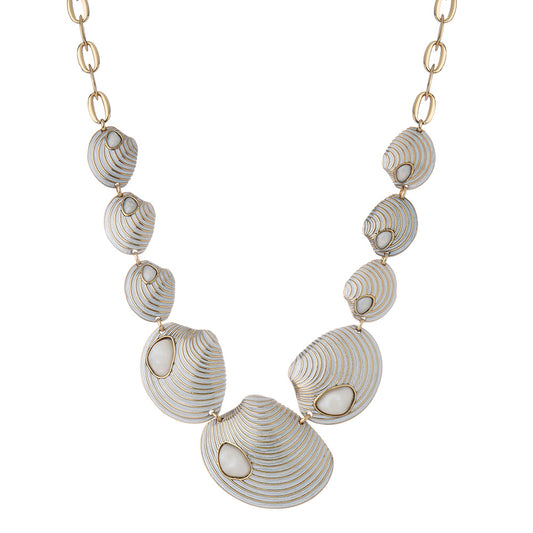 SHELL NECKLACE- WHITE